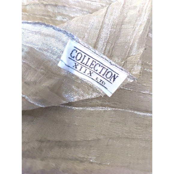 Collection XIIX Women's Shimmer Metallic Evening Wrap Scarf 72 X 20 Fringe - Picture 5 of 11